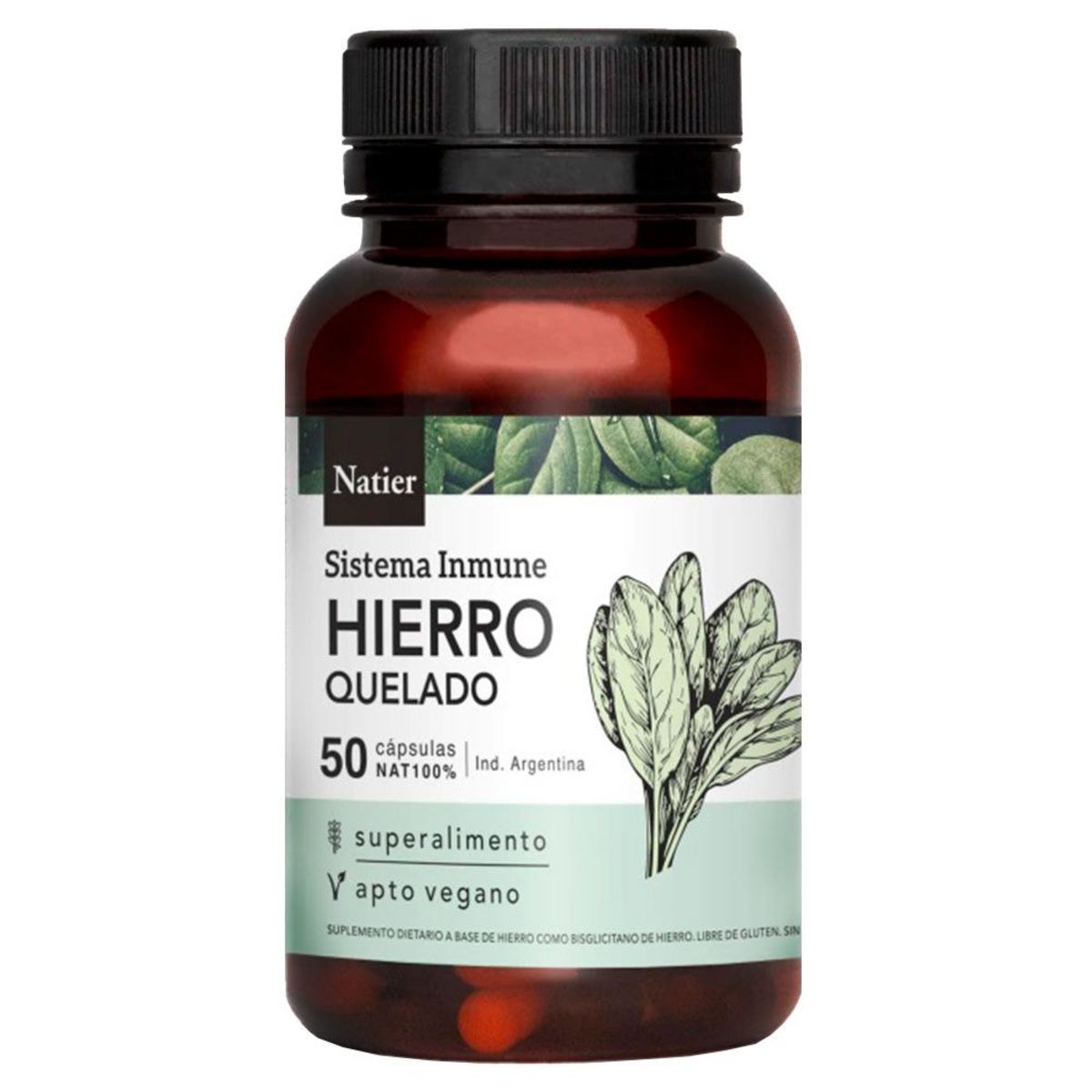 Natier hierro quelado 50 cap