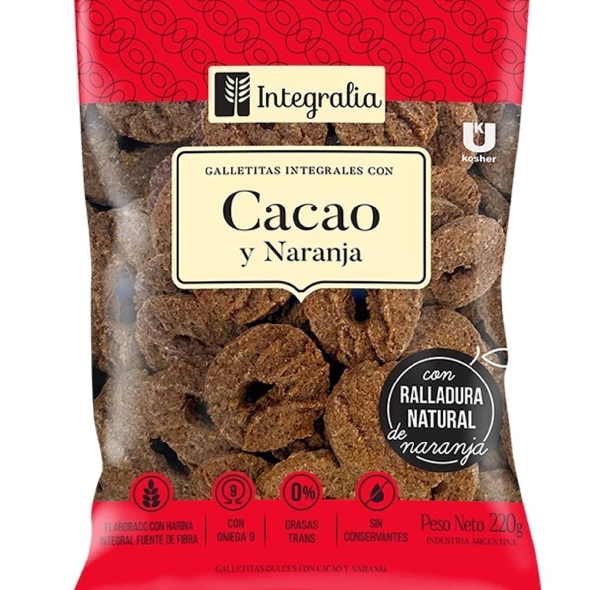 Integralia cacao y naranja 200g