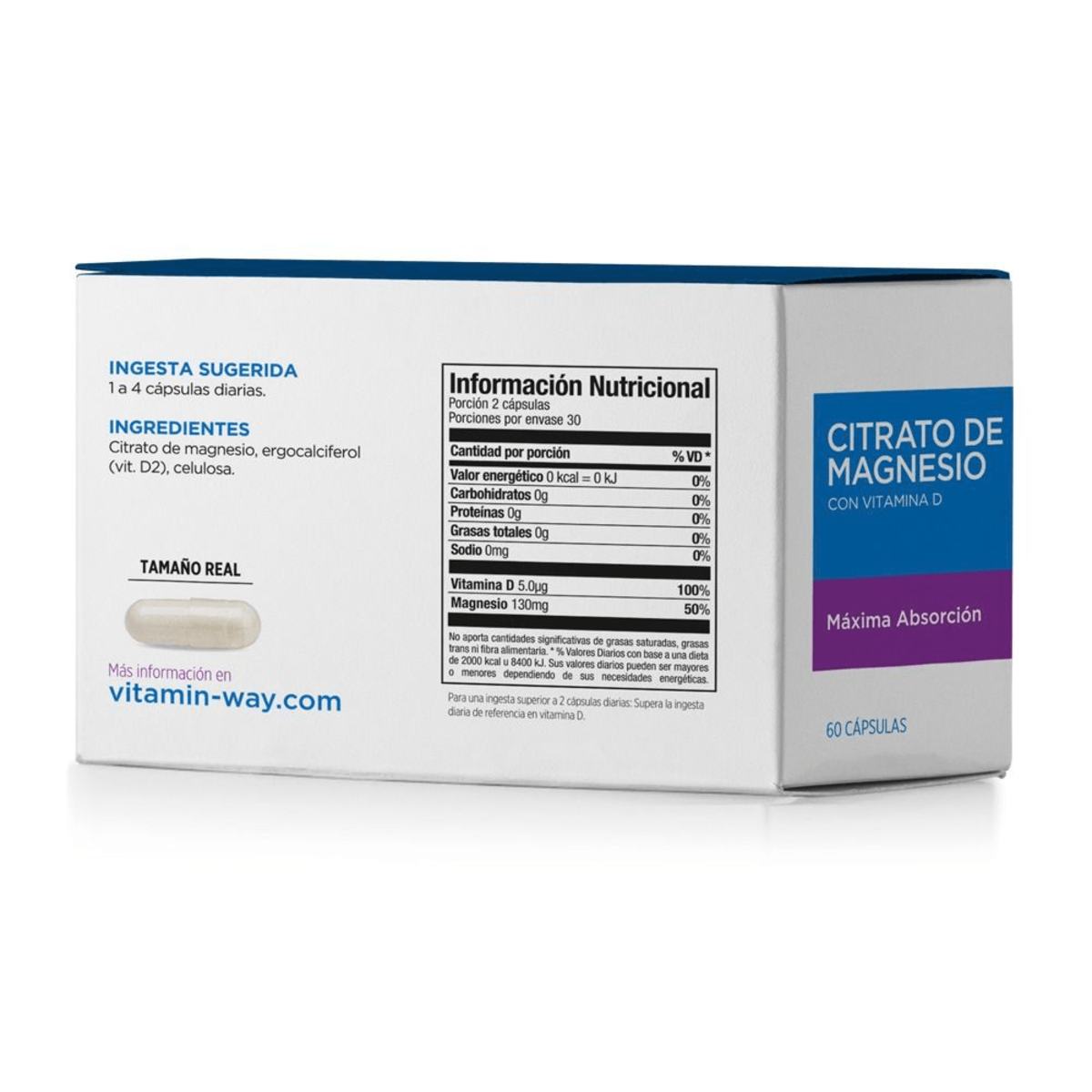 Vitamin way citrato de magnesio 60 cap