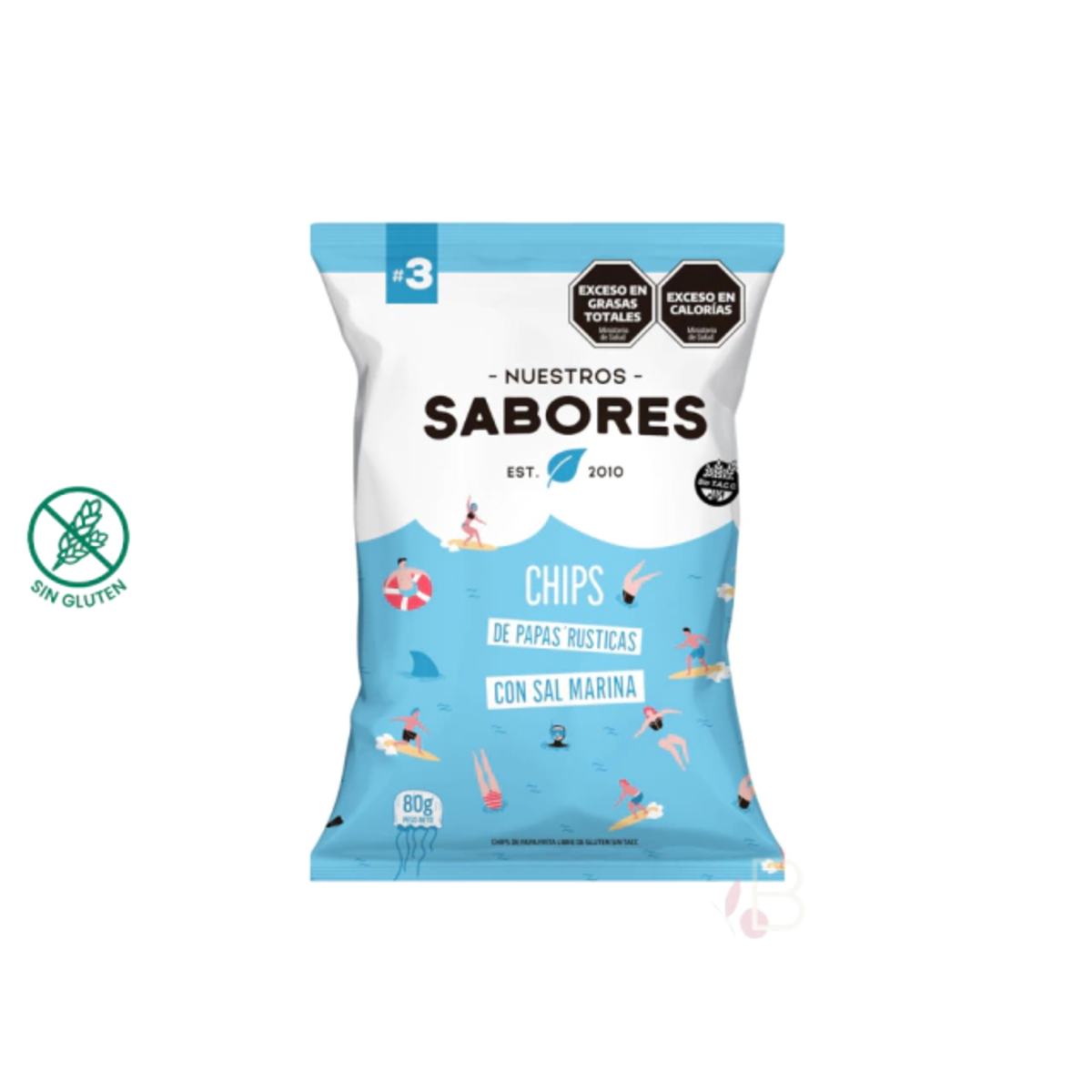 Papas rusticas y sal marima 80g