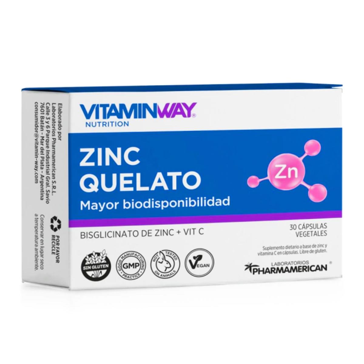 Vitamin way zinc quelatado 30 cap