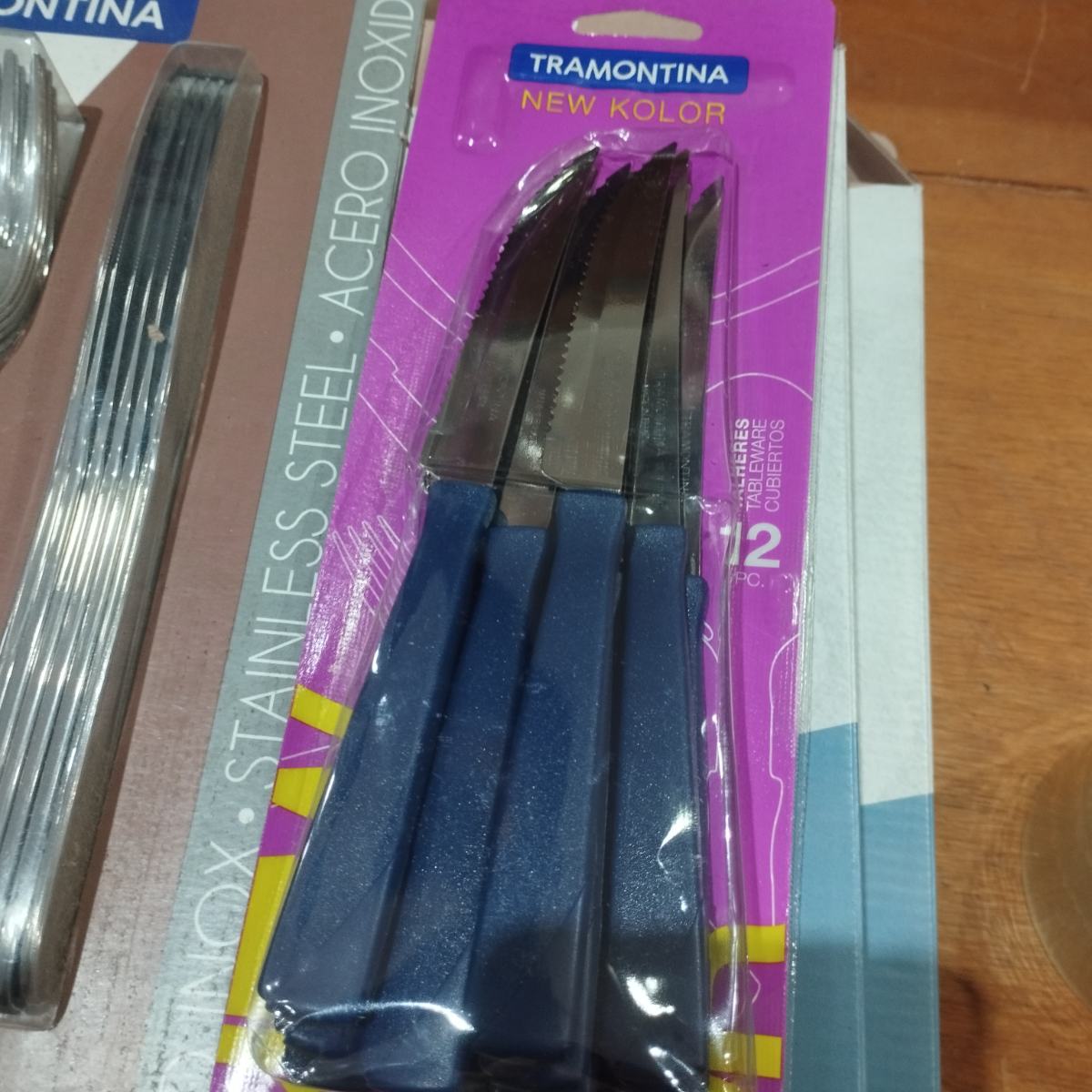 Set x 12 Cuchillos Mango azul