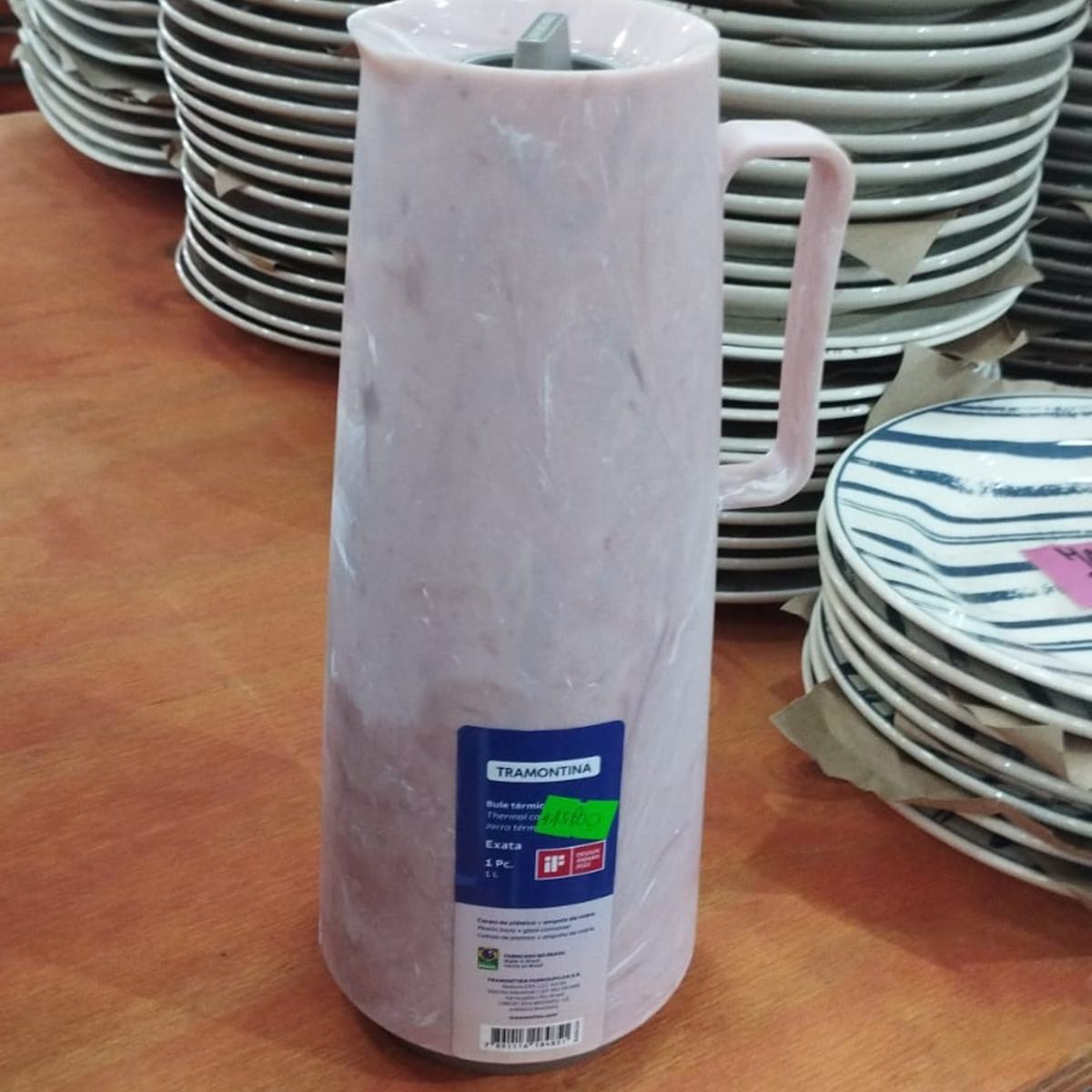 JARRA TERMICA LITRO TRAMONTINA ROSA