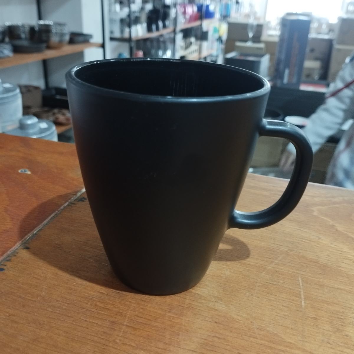Taza Vidrio Negro Mate