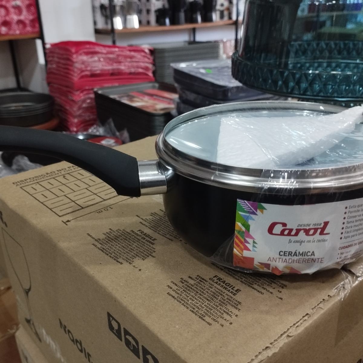 Cacerola 16cm Negra c/mango