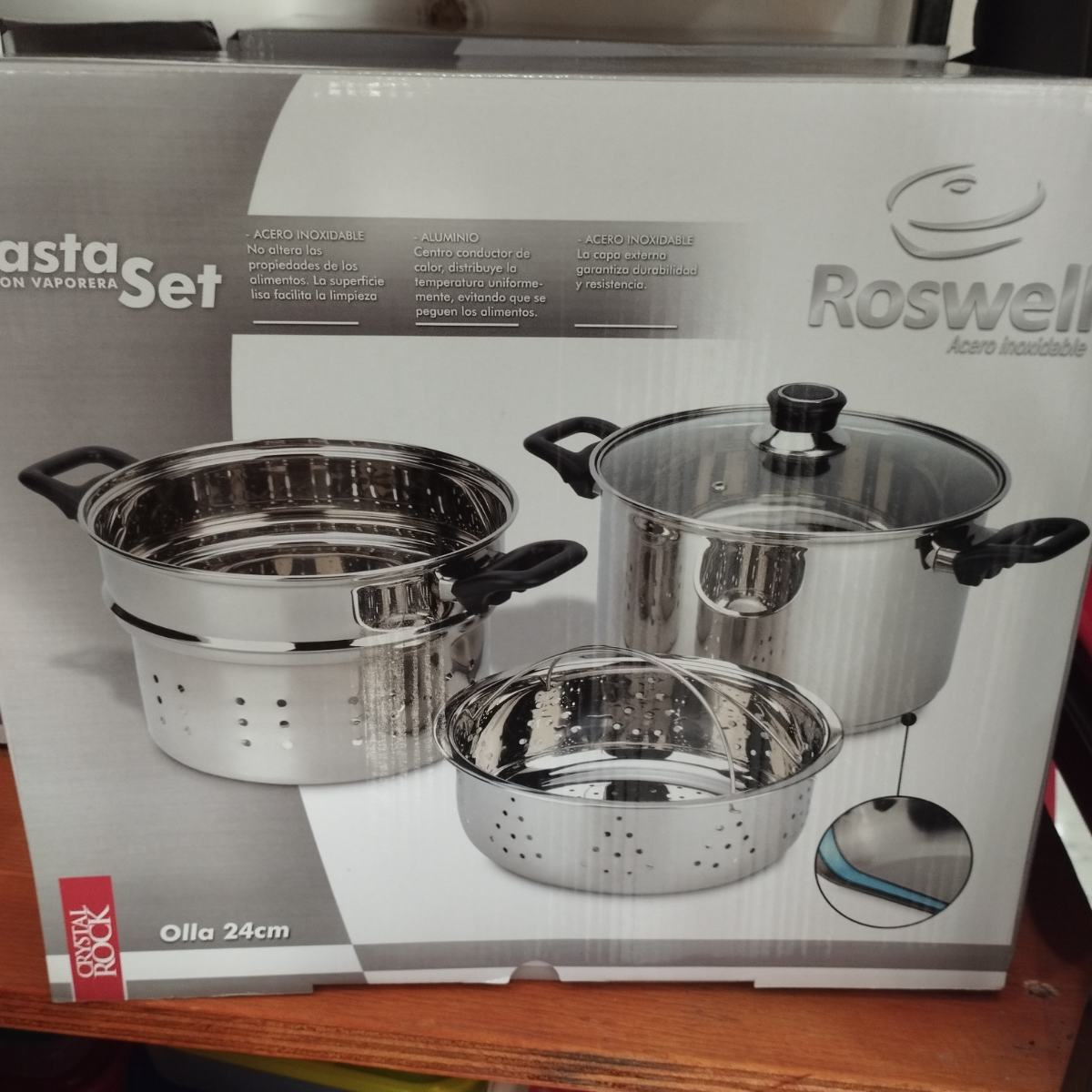 Pasta Set c/Vaporera Acero