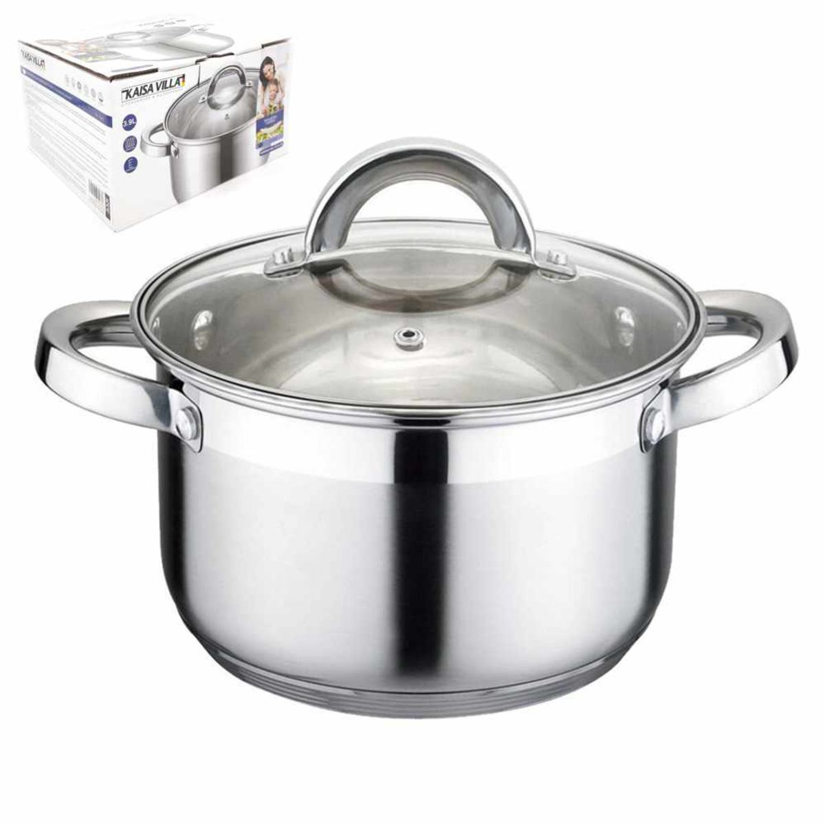 CACEROLA 26 7.9 LITROS ACERO TRIPLE FONDO ROSWELL