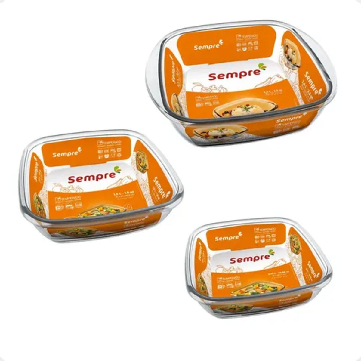 Juego x 3 Fuentes para Horno