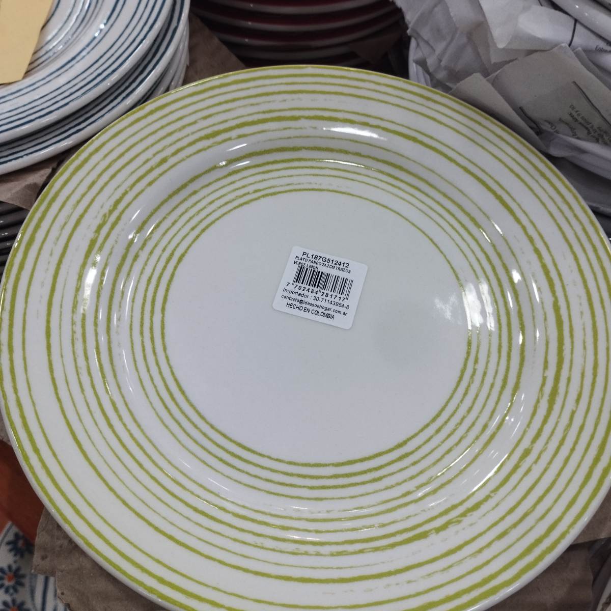 Plato Porcelana Verde