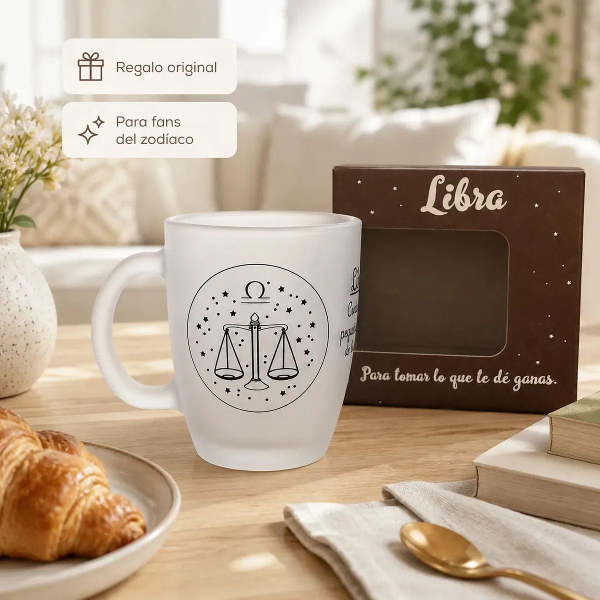 Taza Astrologia Signos Zodiaco blancas vidrio