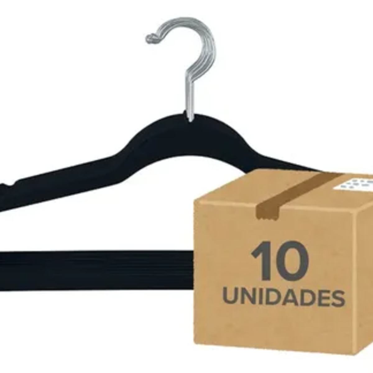 Set X10 Perchas Terciopelo Afelpadas