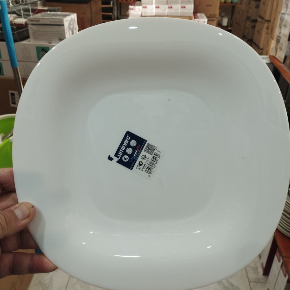 Plato Vidrio Templado Blanco