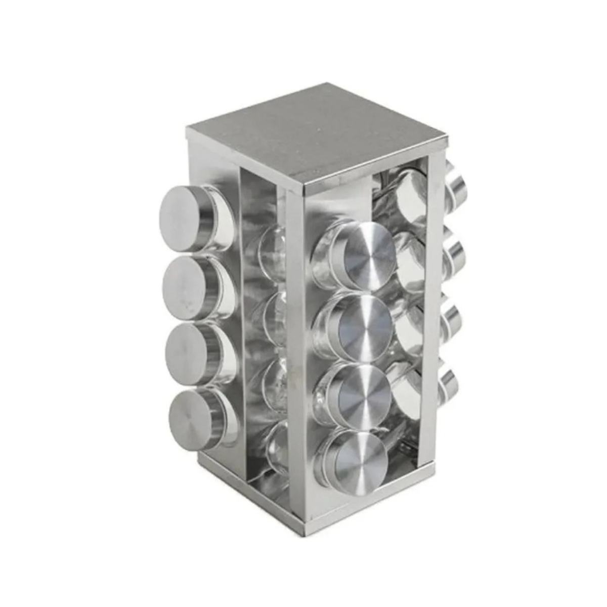 SET X 16 ESPECIEROS CON BASE ACERO GIRATORIO