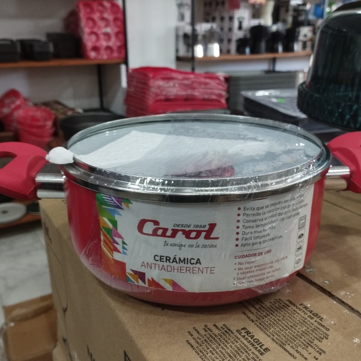 Cacerola 18cm Roja Carol