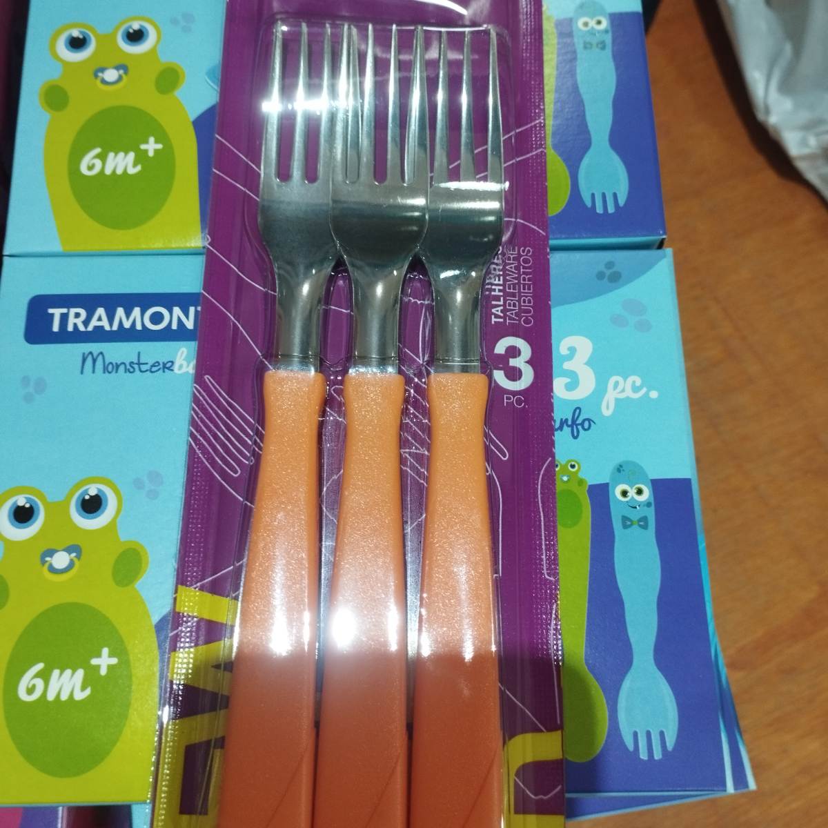 Set x 3 Tenedores Naranja