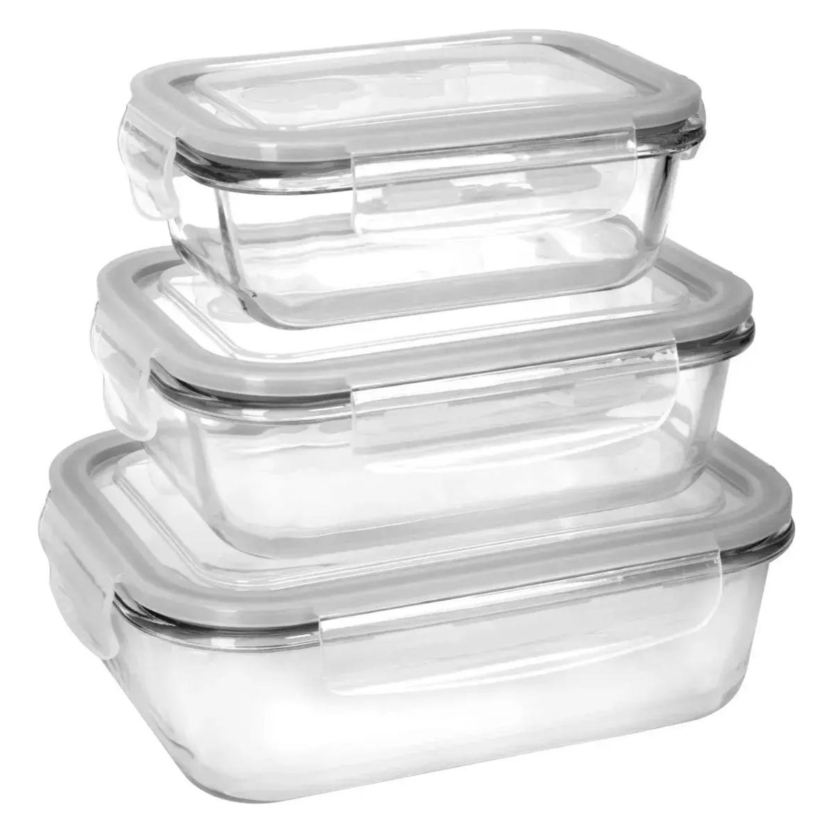 Set x 3 Herméticos Vidrio Horno