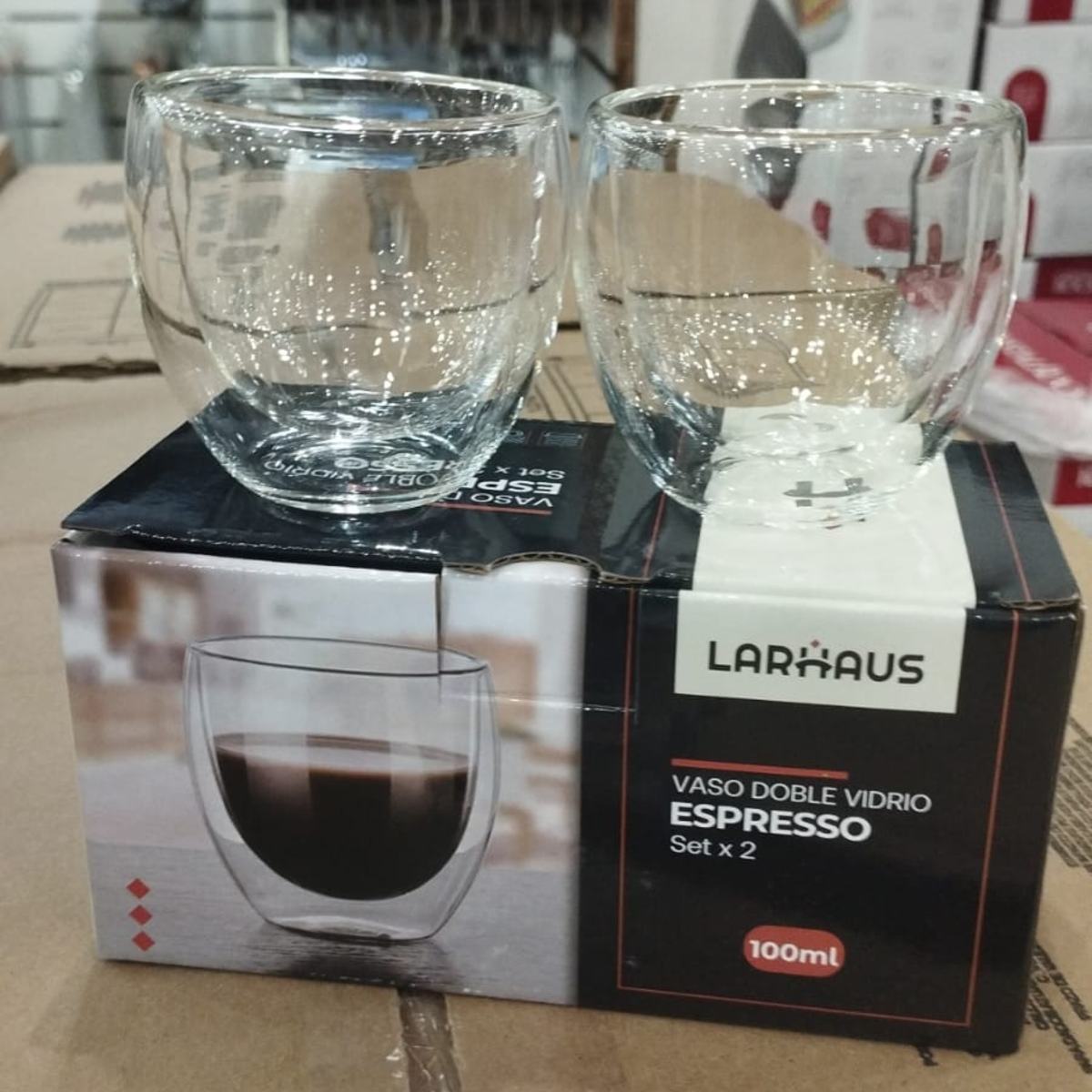 TAZA LATTE BARISTA DOBLE VIDRIO X 2 350CC