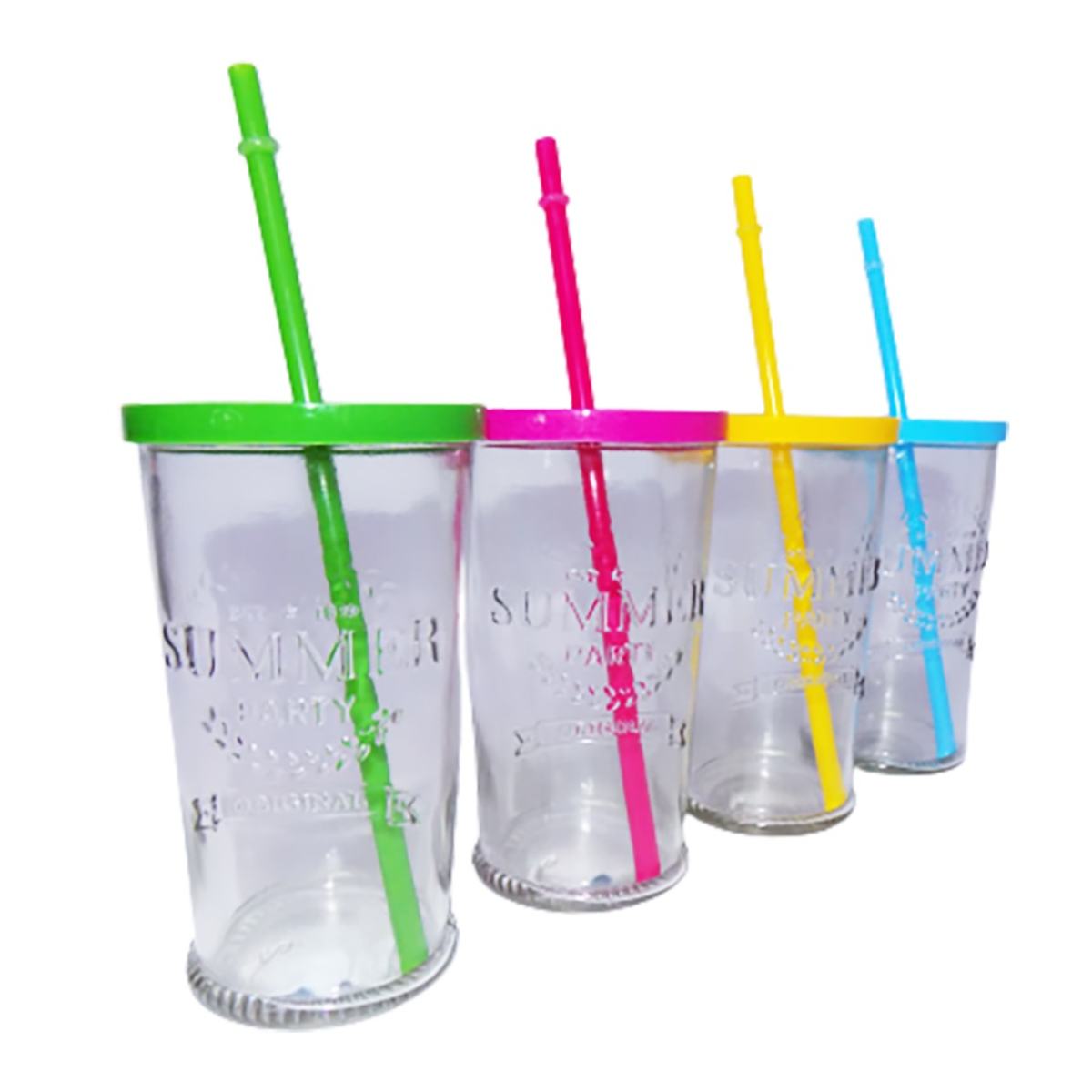 VASOS REFRESCO CON TAPA Y SORBETE