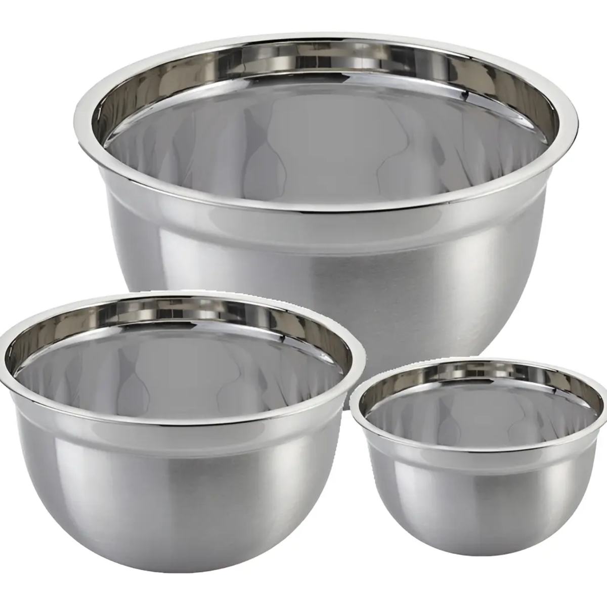 Juego 3 Bowls Acero Inoxidable Crystal Rock 20-24-28 cm