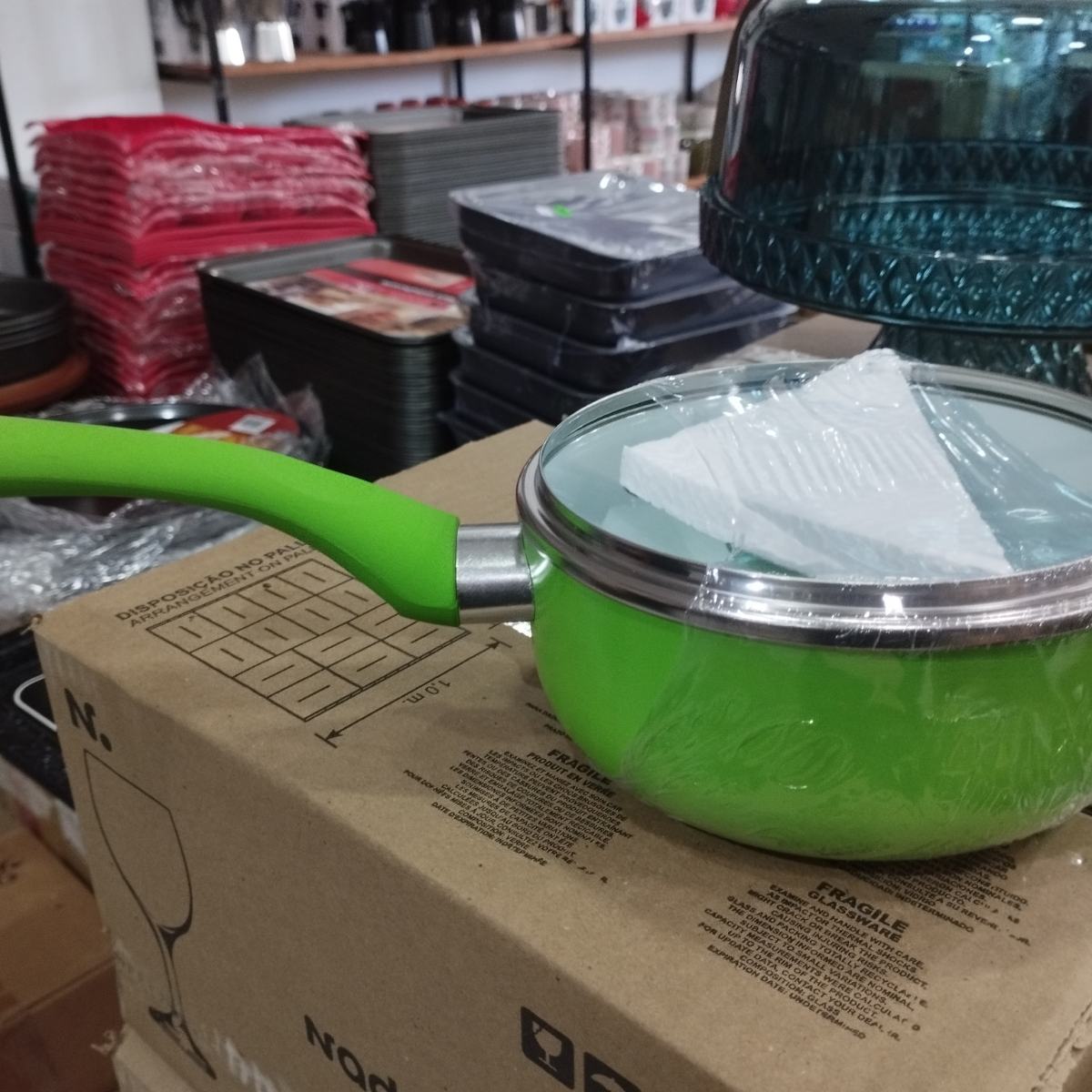Cacerola 16cm verde C/mango