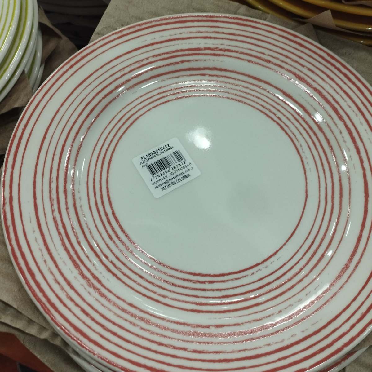 Plato Trazo Turq Porcelana