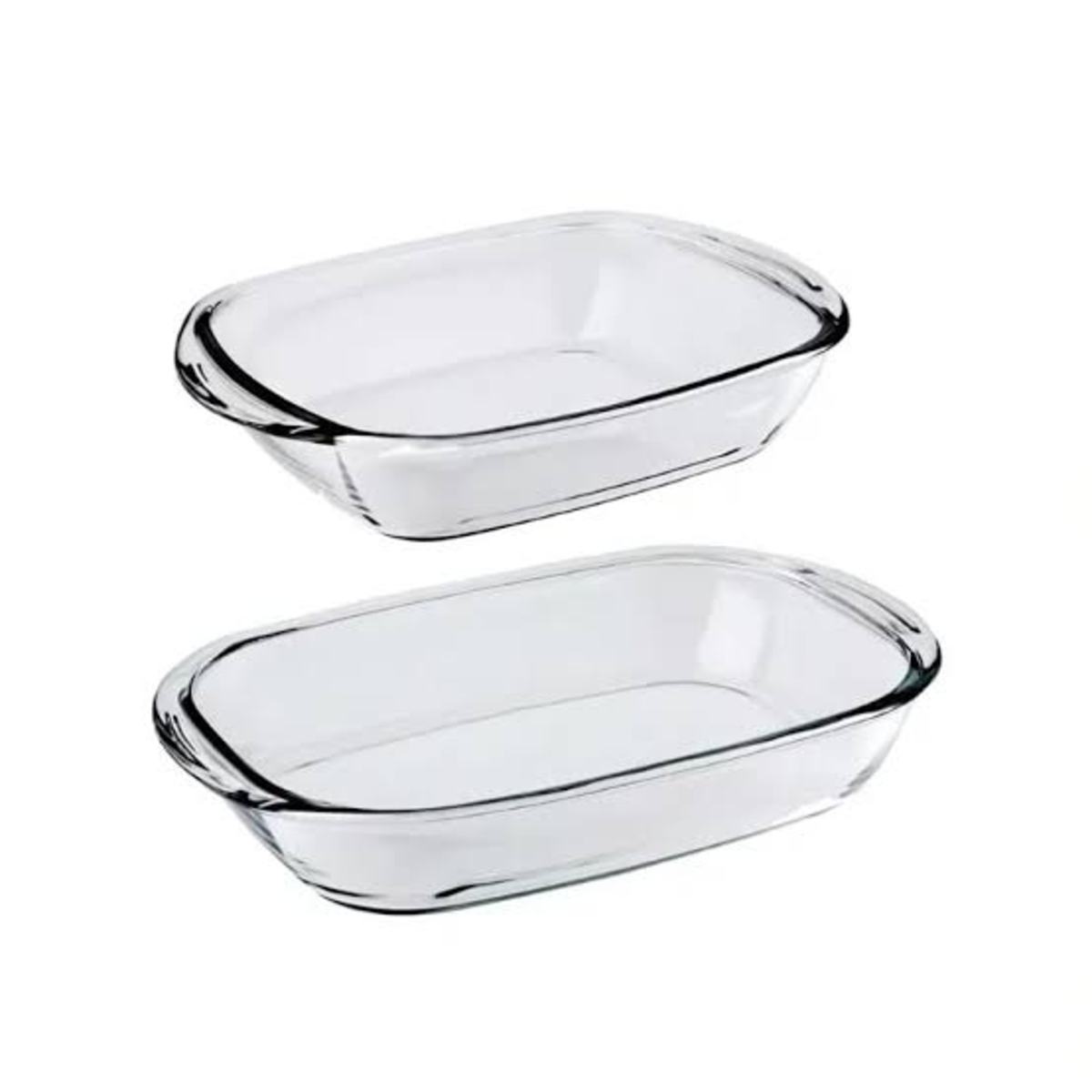 Set x 2 fuentes vdrio horno rectangulares