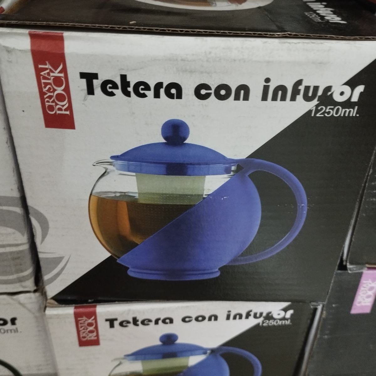 Tetera azul 1250cc con Infusor