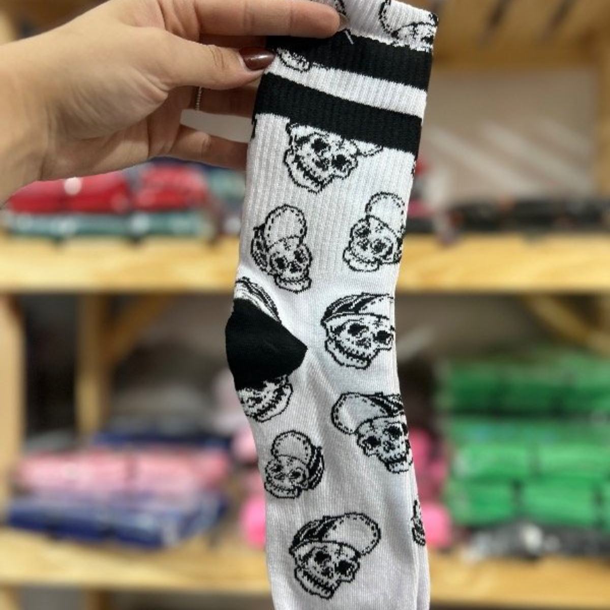 MEDIAS CALAVERA RAYAS 3/4
